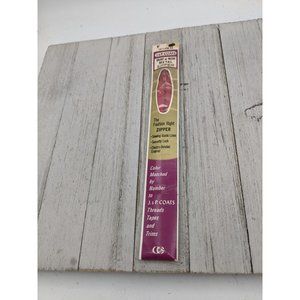 Vintage J&P Coats Skirt or Neck Metal Zipper 9" Atom Red 128-A